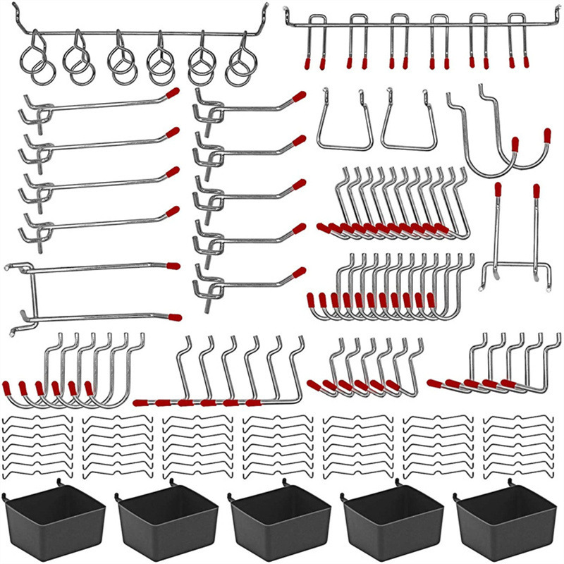 Workshop Tools Organizing - 114 pçs pegboard ganchos conjunto de